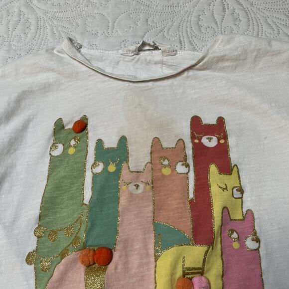 H&M Llama Graphic Tee Size 8-10 - Picture 4 of 7